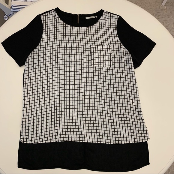 Halogen Blouse Black & White Lg - Picture 5 of 11
